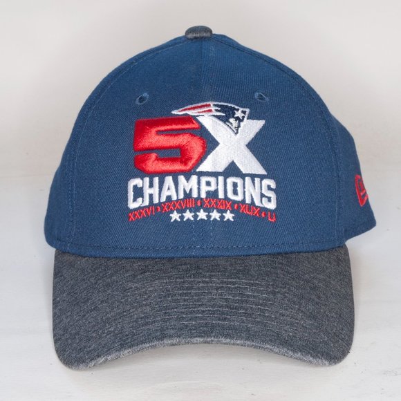 New England Patriots 5X Champions Stretch Fit Cap - Picture 7 of 8